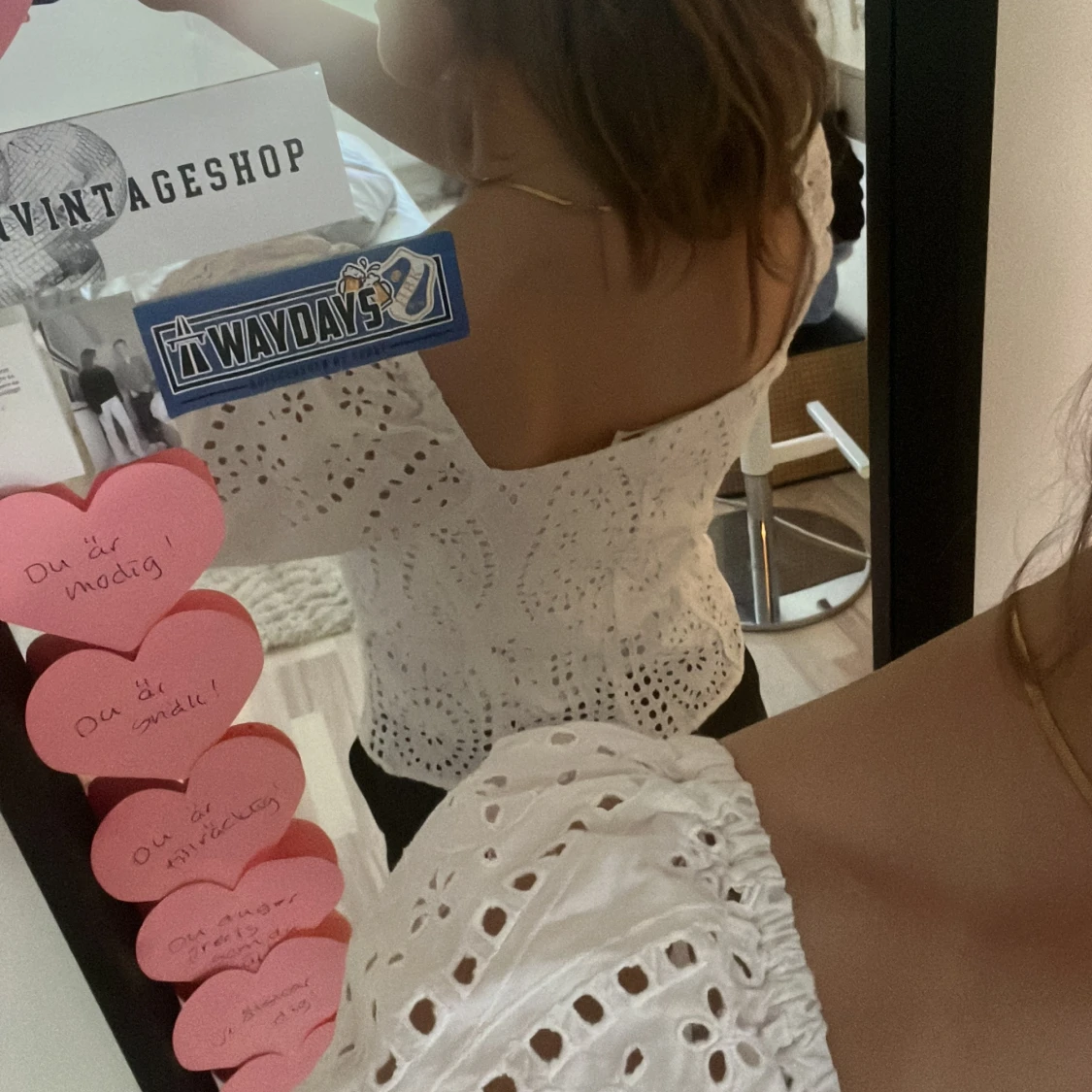 Vit kortärmad blus! - 91