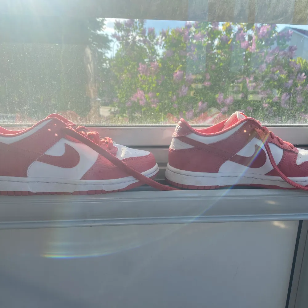  Rosa Röda Nike skor till salu andvända typ 3-4 gånger bara skriv om du är intresserad . Skor.