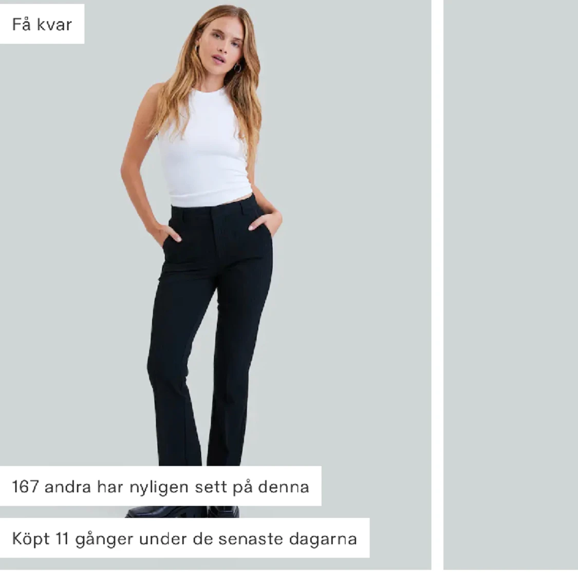 Bikbok randiga kostymbyxoe