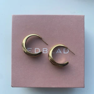 Guldörhängen - Guldörhängen som är köpta på Edblad! Jättefina men kommer inte till användning💕observera att det inte tillkommer en såndär plupp bakpå örhänget som håller fast det