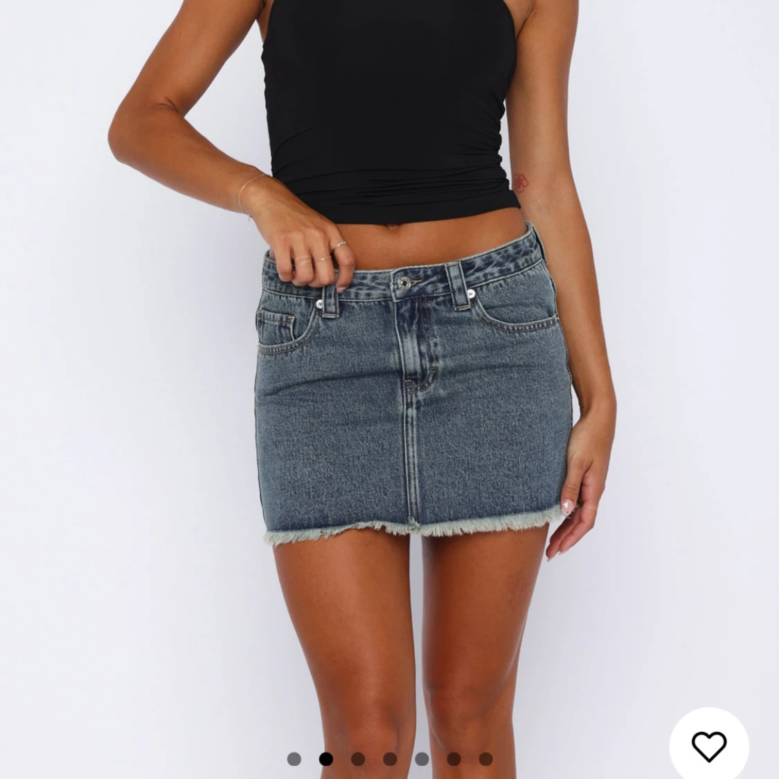 White fox denim kjol - 90