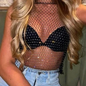 Glitter topp - Snygg glitter topp perfekt till fester, onesize men funkar på xs-m då materialet är stretchigt