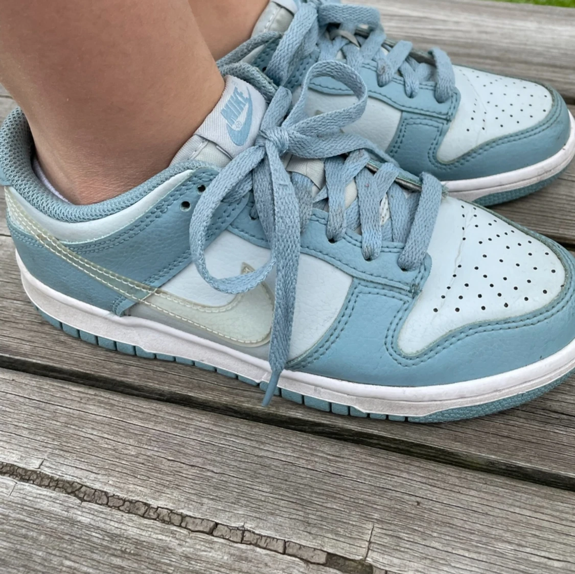 Nike dunk clear blue swoosh  - 90