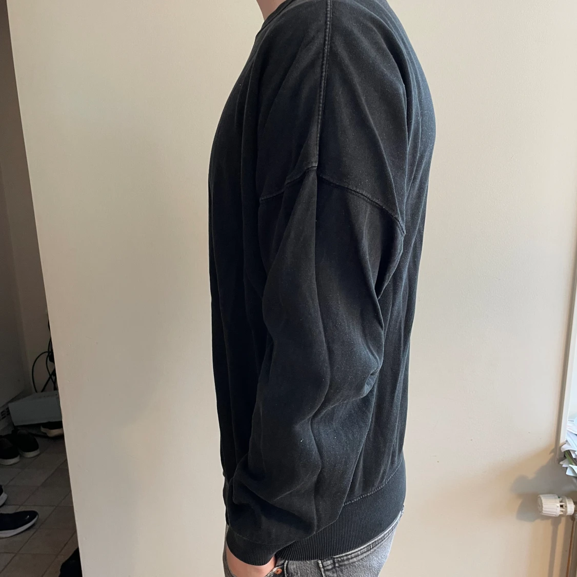 Svart crewneck tröja - 90