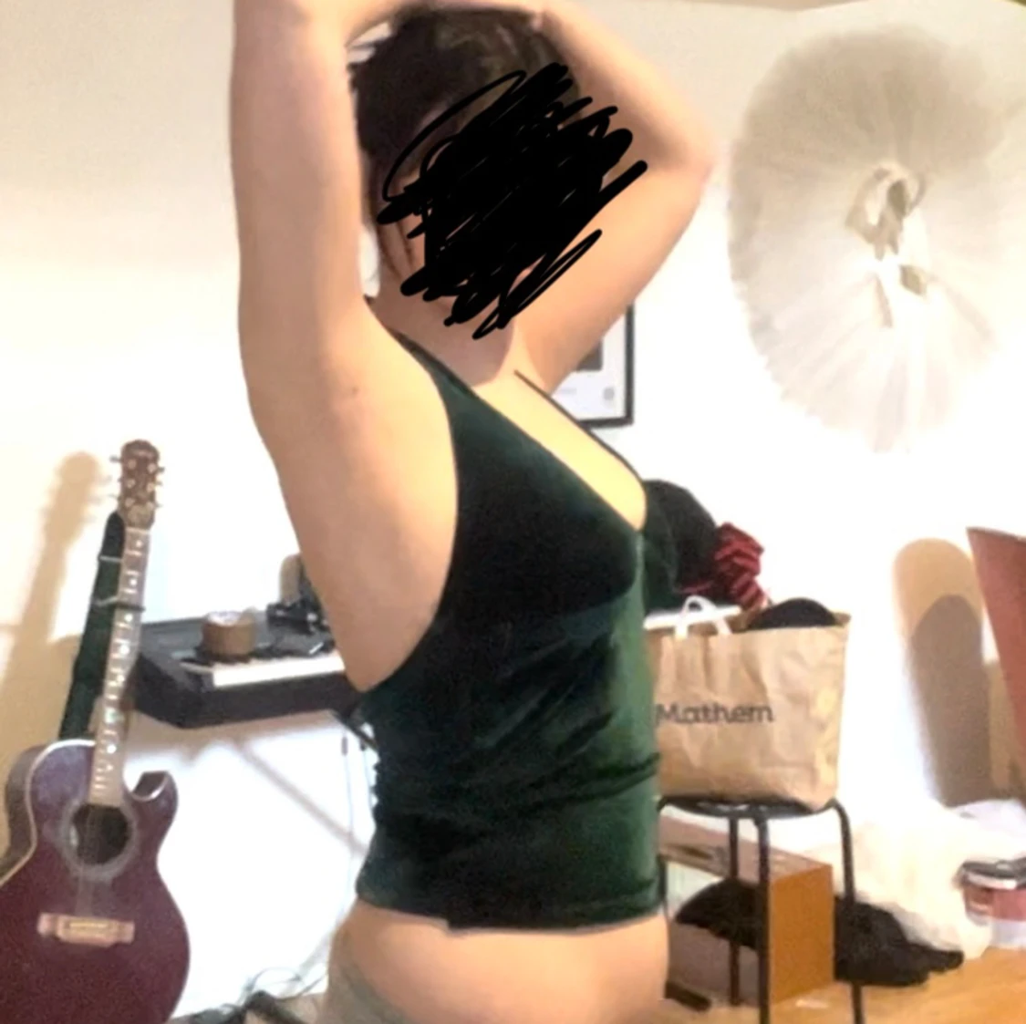 Grön halterneck topp  - 92