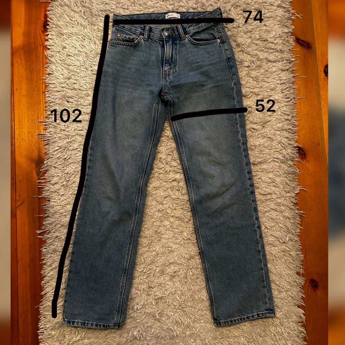 Lågmidjade raka jeans  - 90