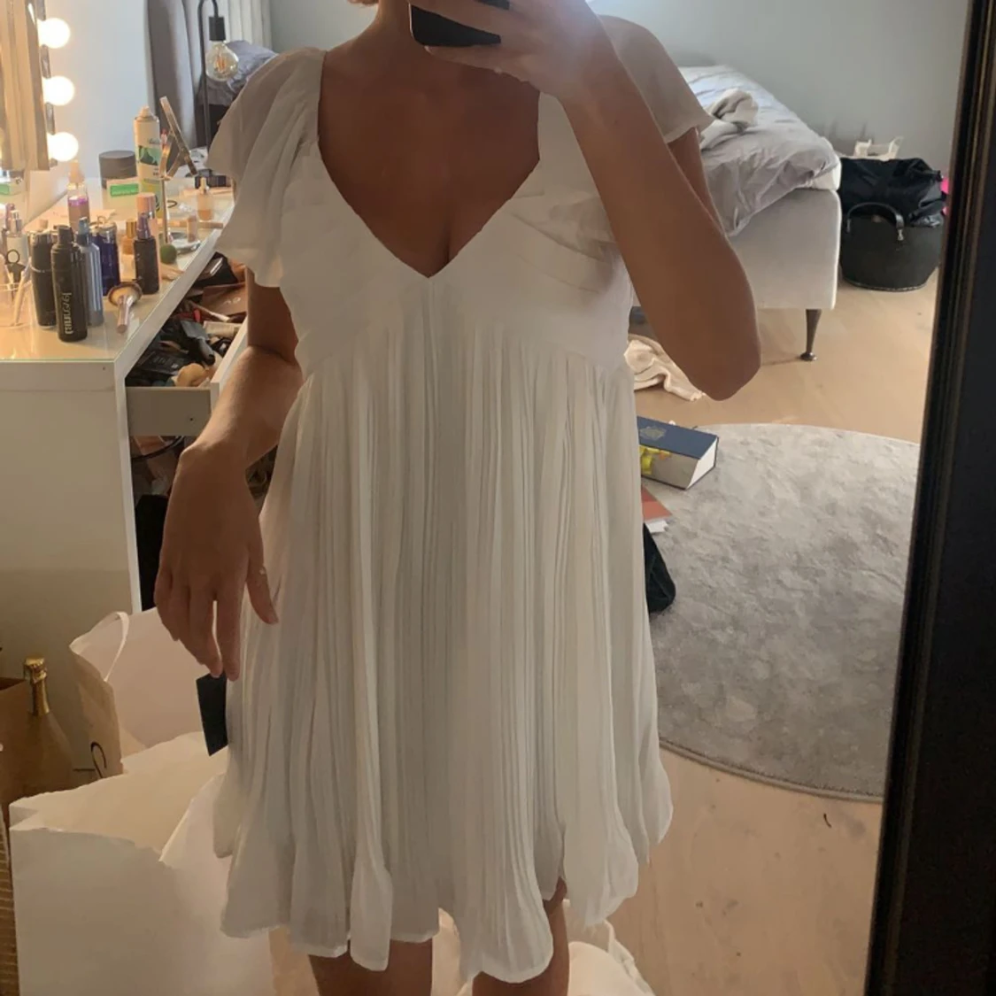 Vit klänning/studentklänning  - 91