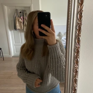 Stickad tröja - Stickad polo tröja från hm