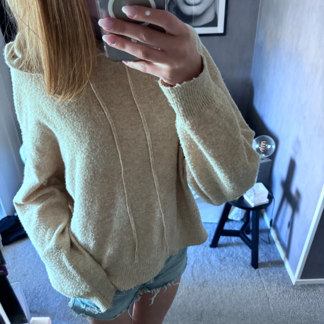 Stickad beige tröja 🤍