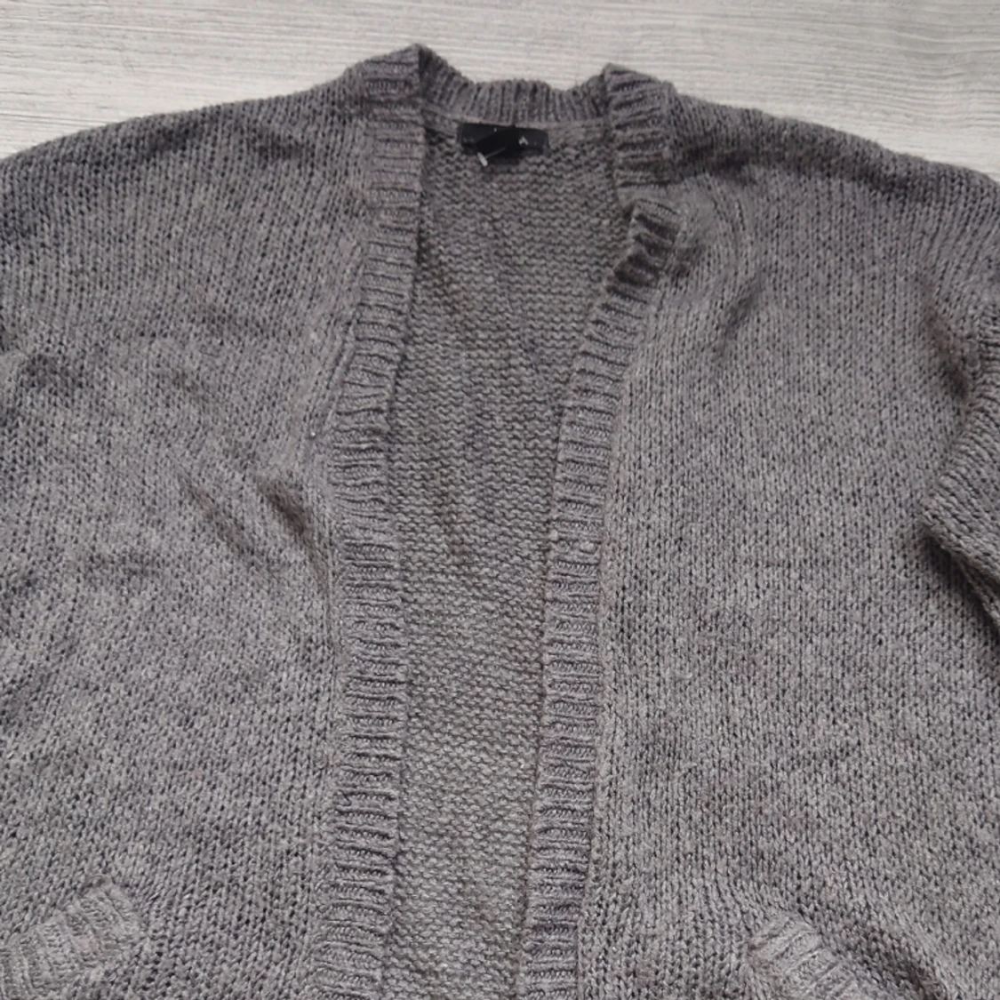 Grå långt kofta  - 91