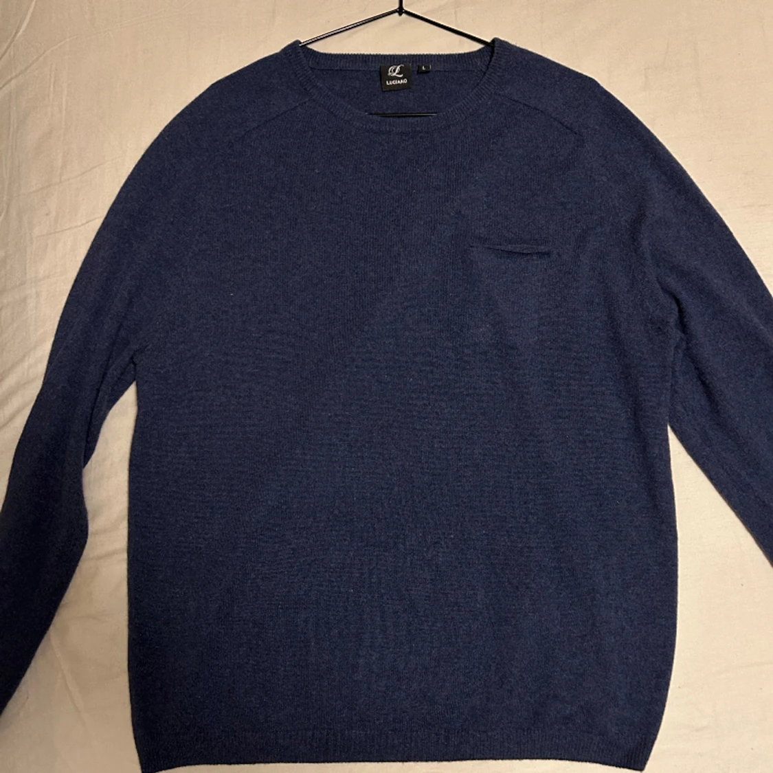 Blå cashmere sweater