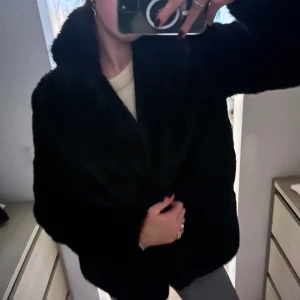 Svart päls jacka - Säljer en svart fake pälsjacka från & Other stories. Knappt använd och är i fint skick! Passar perfekt till våren!