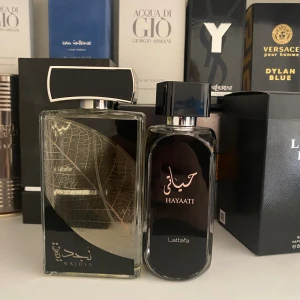Parfym - Säljer två parfymer från märket Lattafa (Najdia, Hayaati). Båda är helt fulla och är 100 ml, 90 ml. Fräscha parfymer till sommaren.