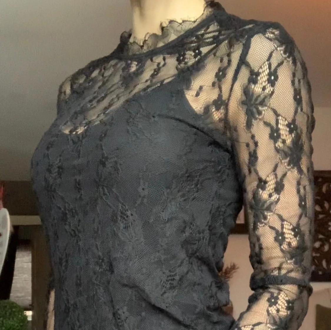 Spets top tröja långärmad spelstopp only S 36/38