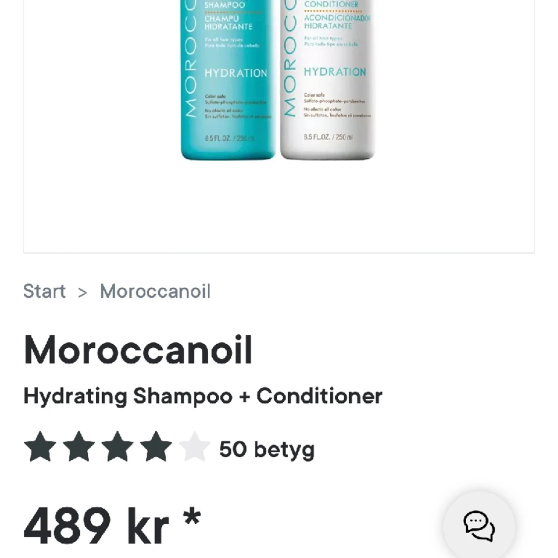 Moroccanoil schampoo and conditioner  - 90