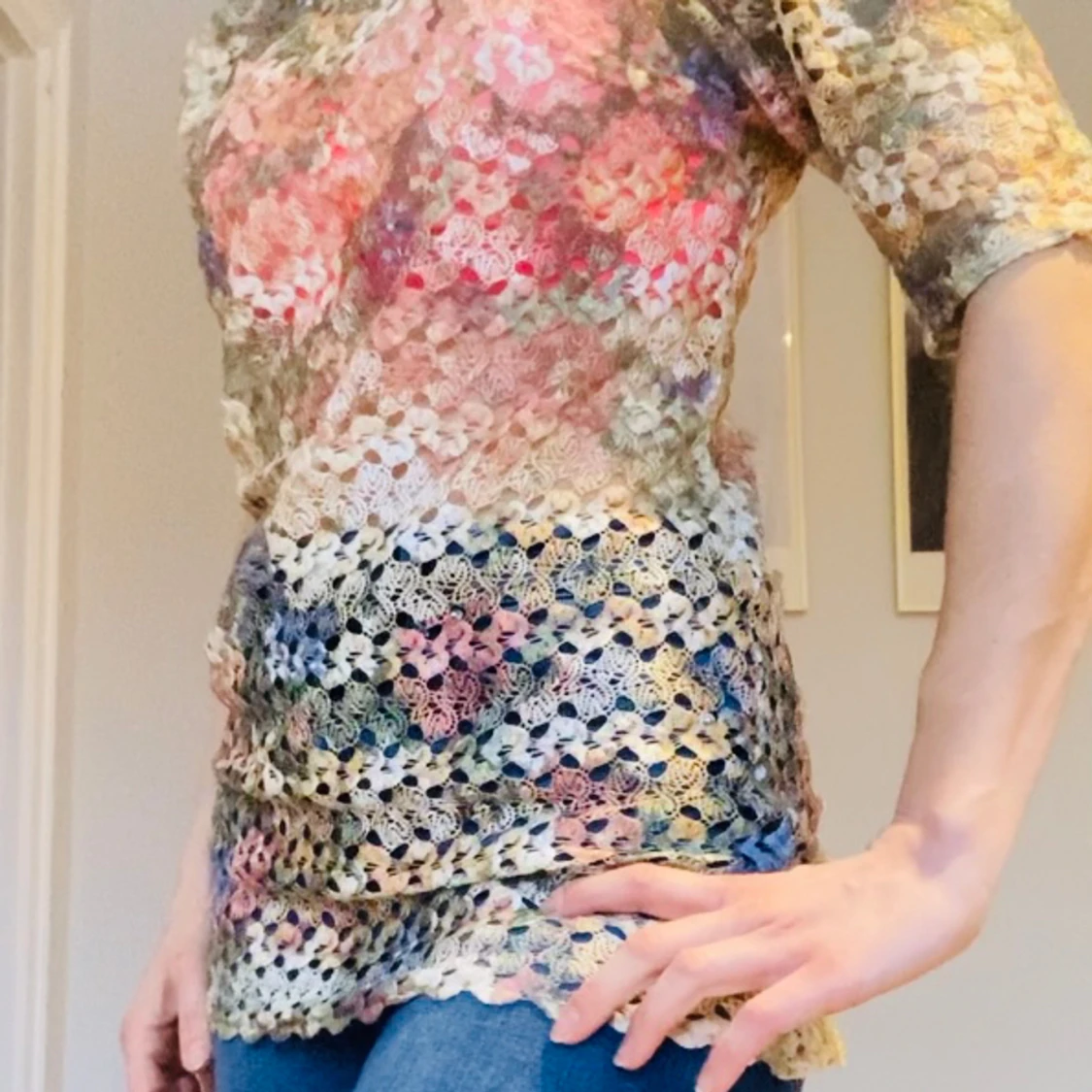 Colourful, transparent shirt - 90