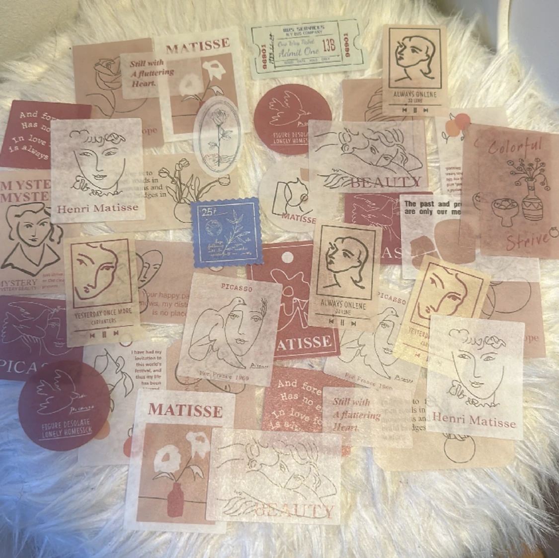 38 st klistermärken - 91