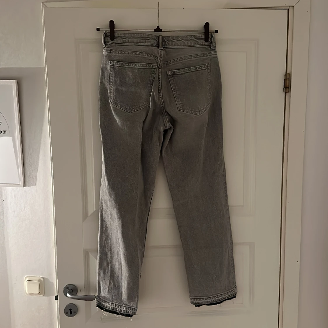 Lågmidjade grå jeans  - 90