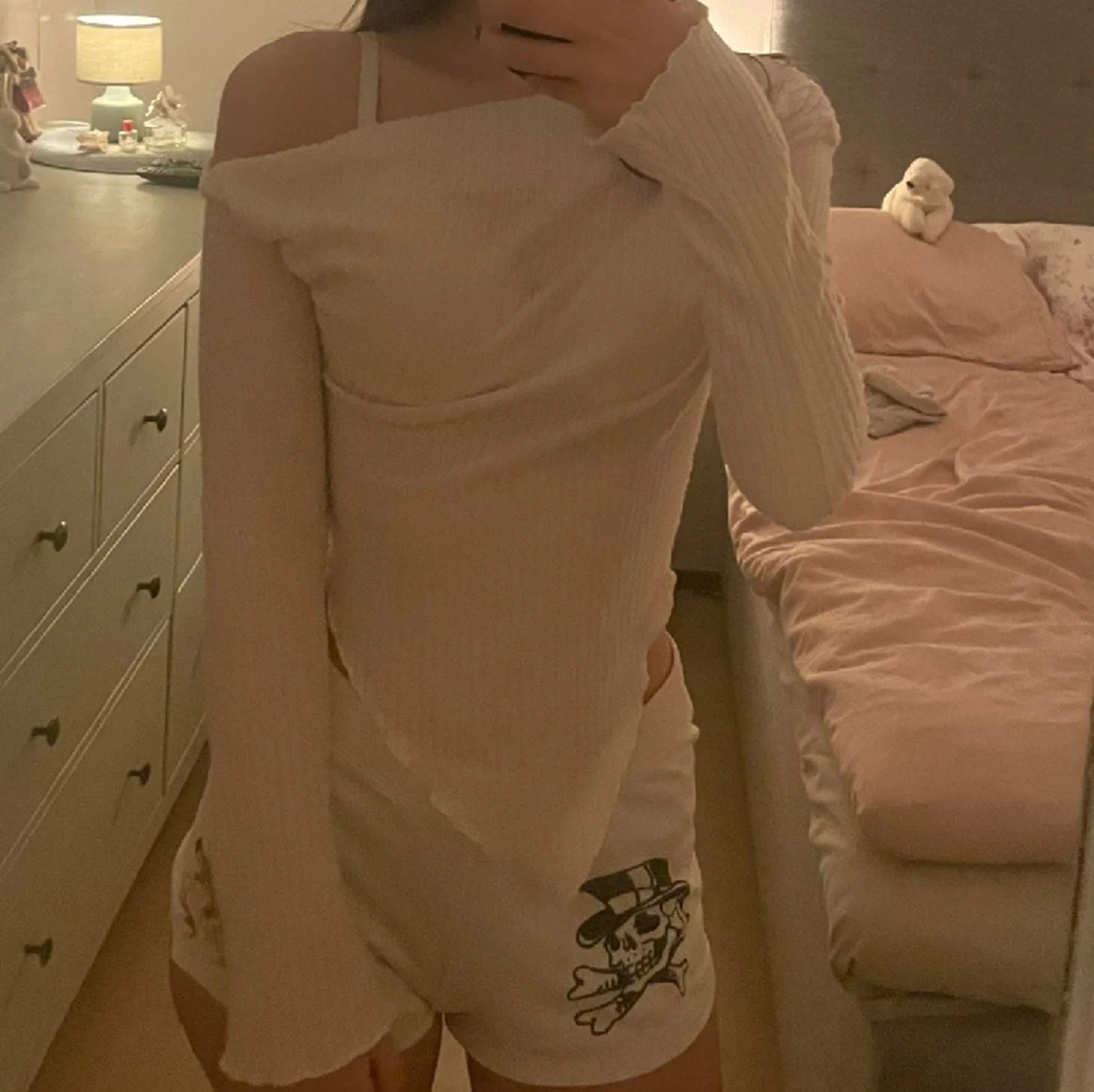 Vit lettuce trim tröja - 90