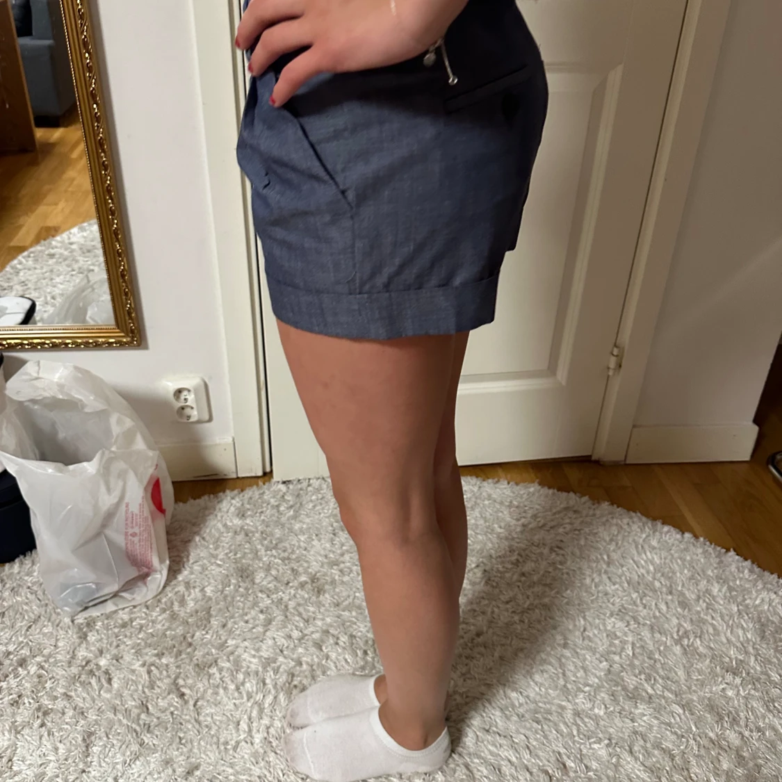 Gråa kostym shorts - 90