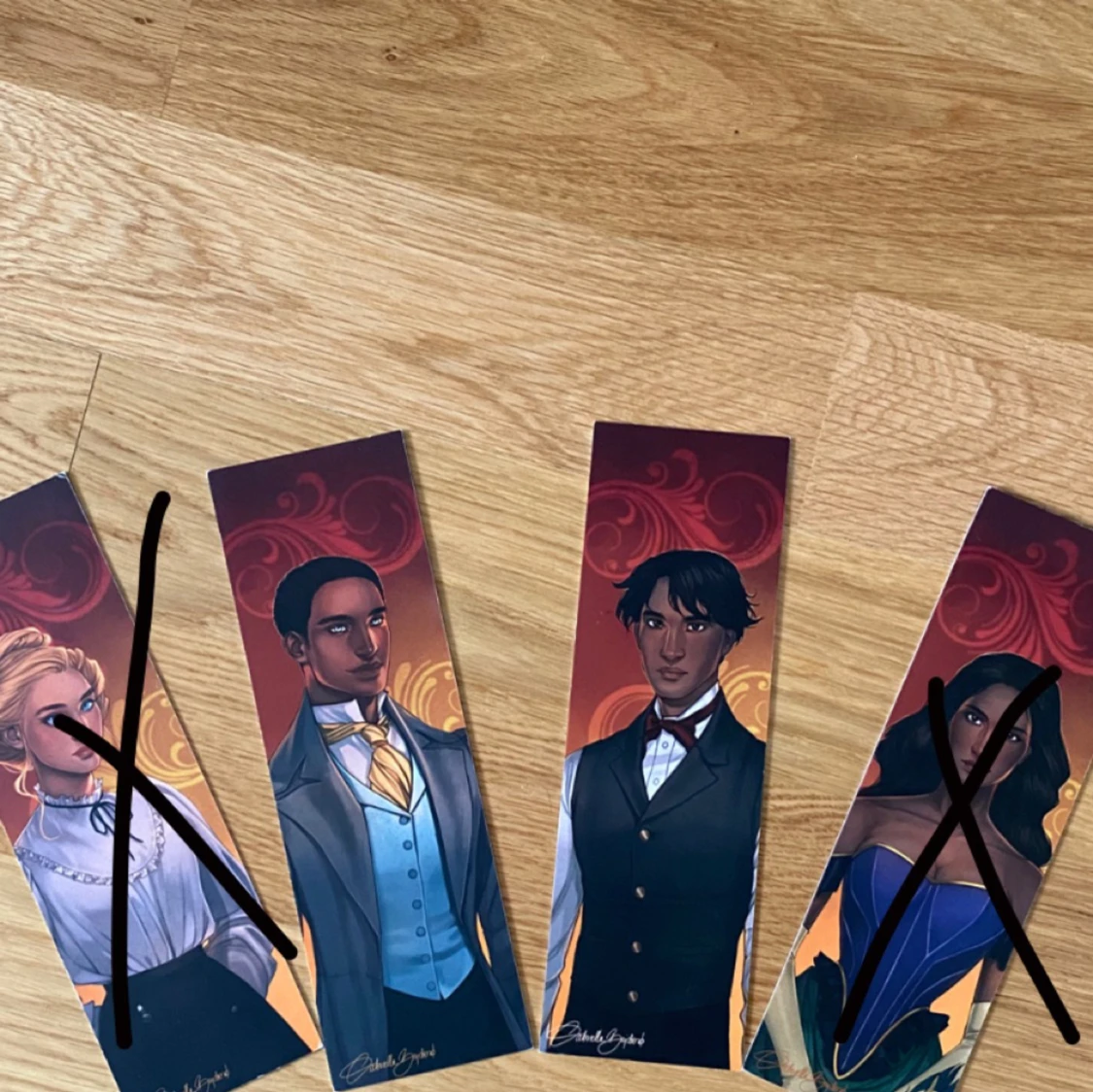 The Gilded Wolves character bookmarks