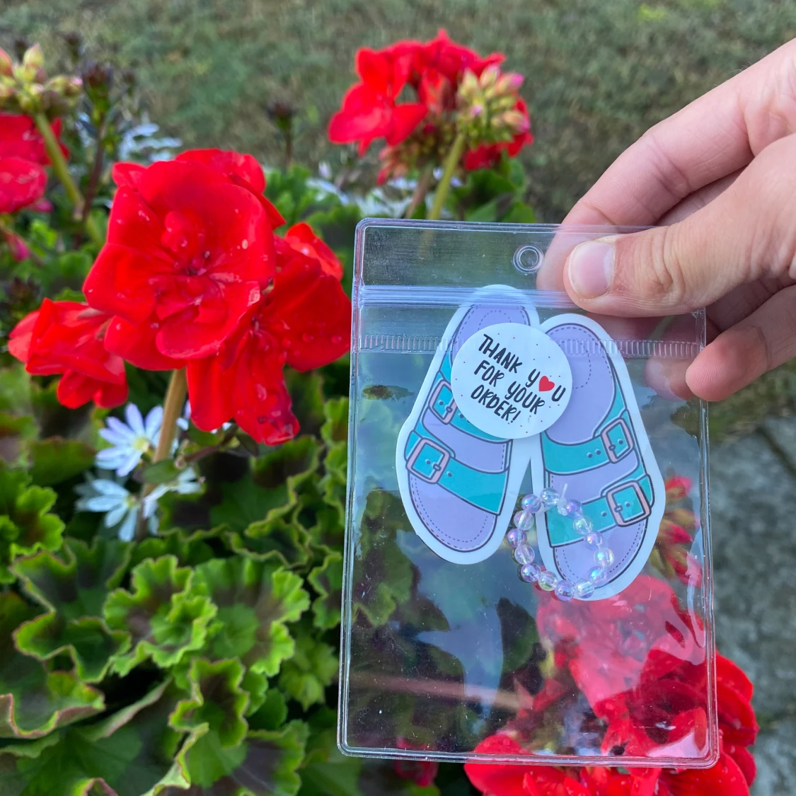 Genomskinlig/lilla ring💜 - 91