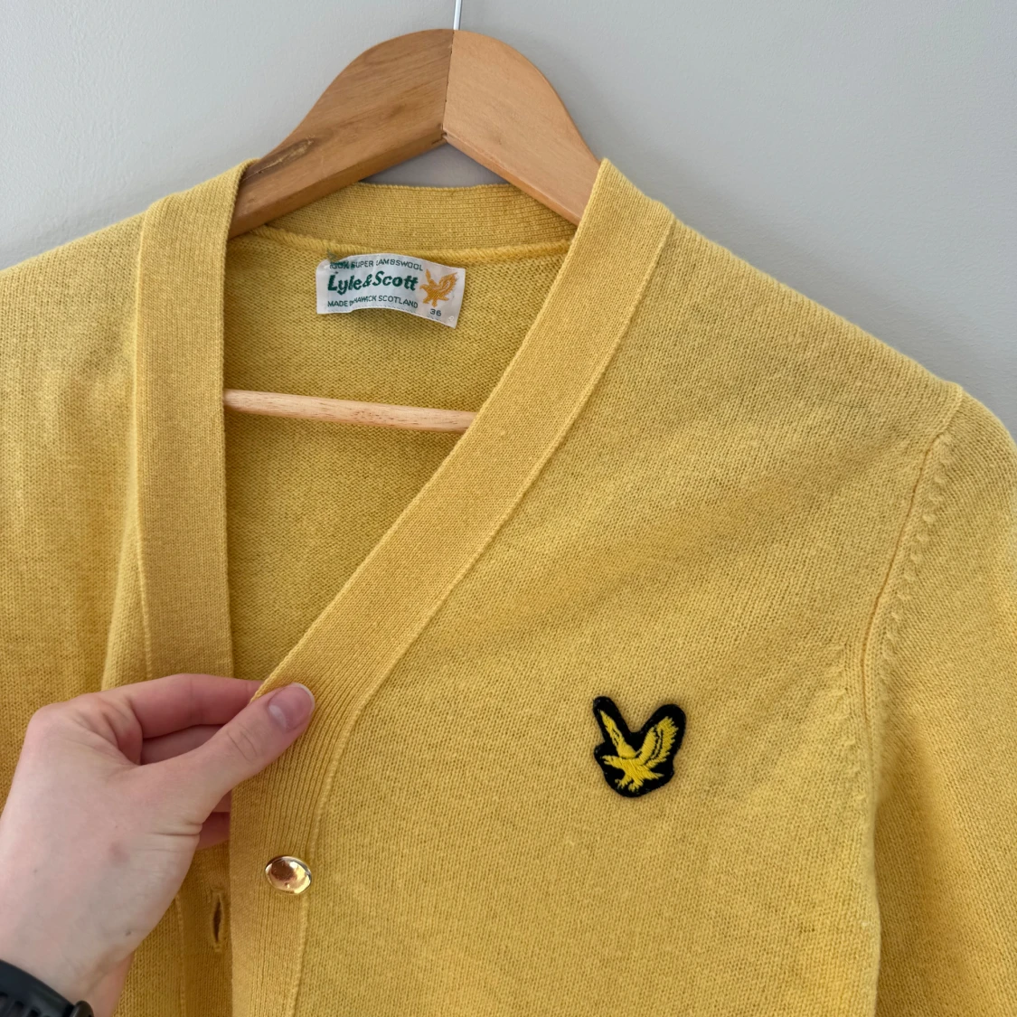 Lyle & scott kofta knappar fickor