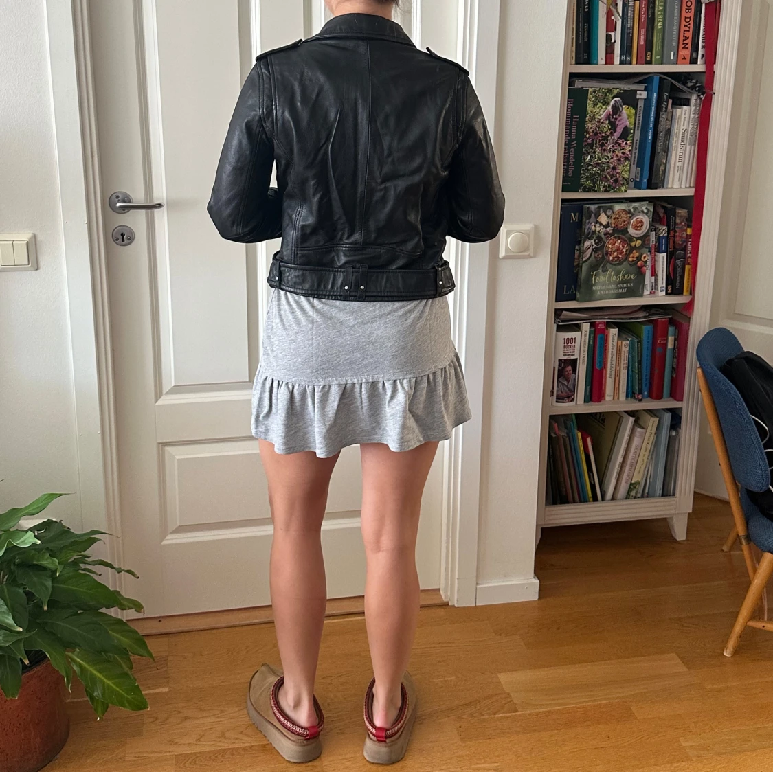 Faux läder/biker jacka - 92