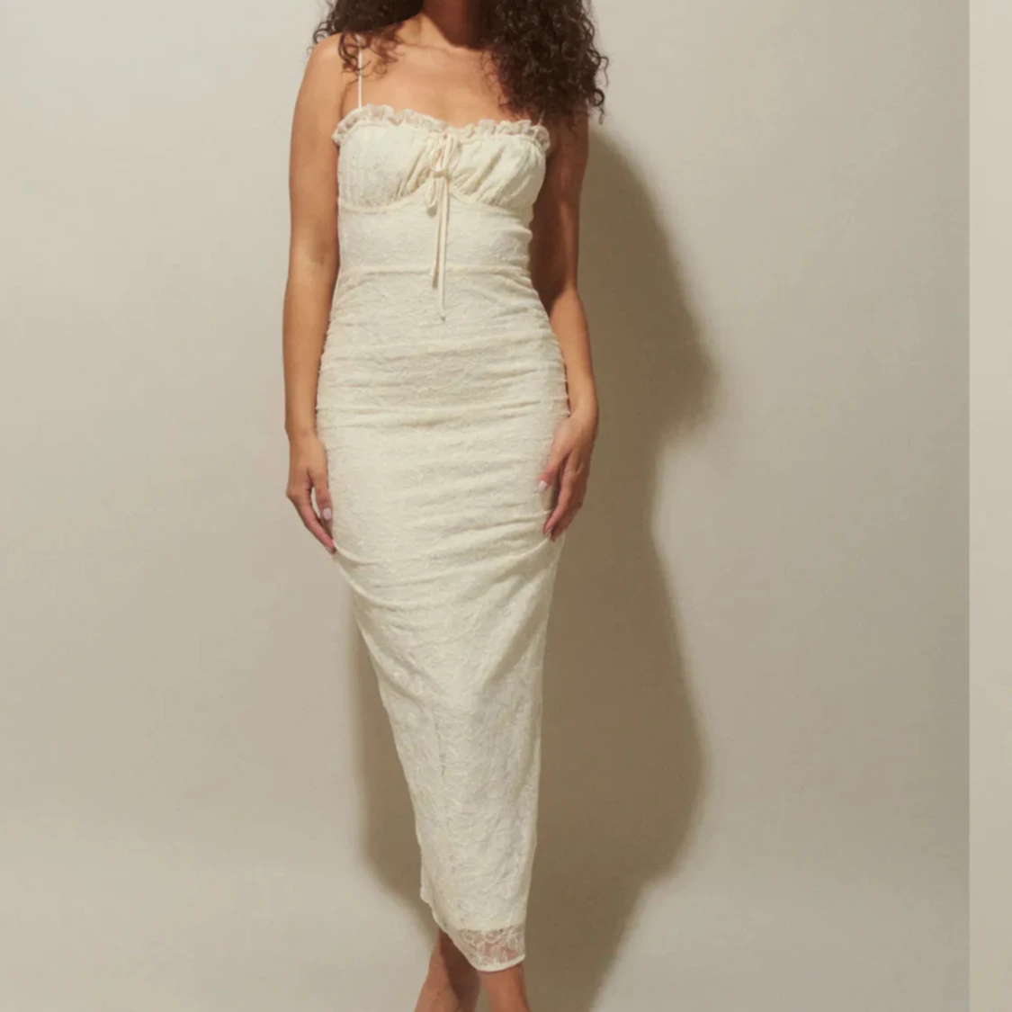 Vit spets klänning gina - 91