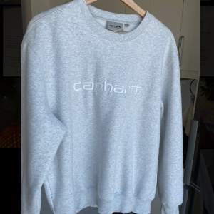 Jätteskön ljusgrå Carhartt tröja i storlek Medium. Köpt ca 1 år sen och inte använd så mycket. Bra boxy passform och bra kvalite, nypris ca 1000kr.  Möts i Lund/Malmö eller fraktar (50kr)