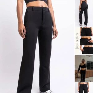 Mid waist kostymbyxor - Nova black, short  - Kostymbyxor från Madlady, säljer pågrund av att de är förstora tyvärr, de va även därför jag tog bild från internet då byxorna inte passar mig. Använda ungefär 2 gånger. Org pris är 600 men säljer för 300!