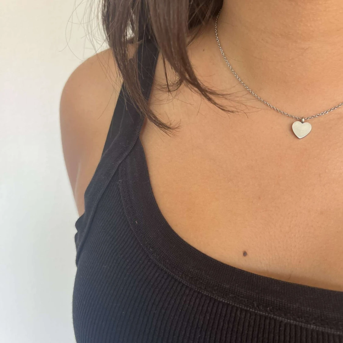 Svart ribbat linne  - 91