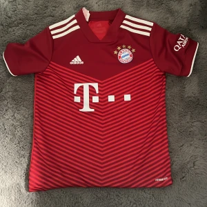 Bayern tröja - Tjena säljer nu min Bayern München akademi tröja körde i deras akademi och använde den där men nu är den tyvärr för liten då så säljer jag den den passar ungefär 150/162 den är i jätte bra skick ifall du har frågor kontakta gärna 🌟🌟