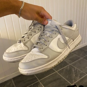 Nike Dunk Low grå/vit - Prisvärda dunks i bra skick Storlek 44 Se även annons på mina andra dunks