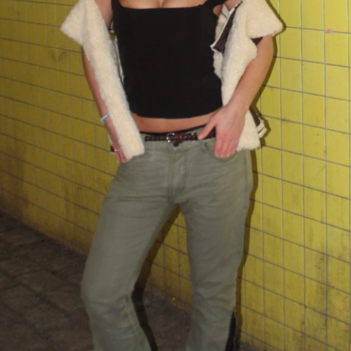 Jeans med spets  - 90