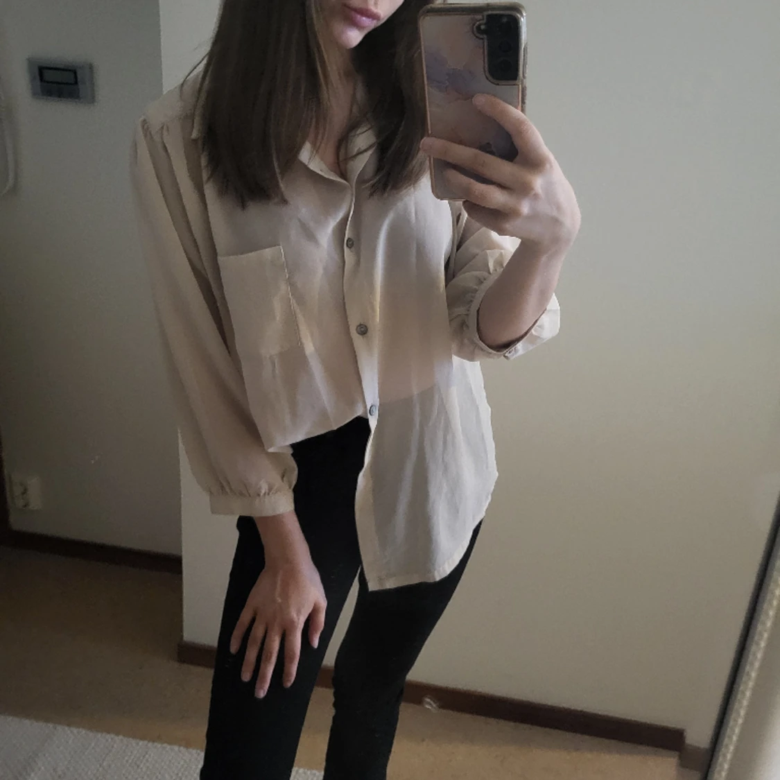 Ljusbeige Blus  - 90