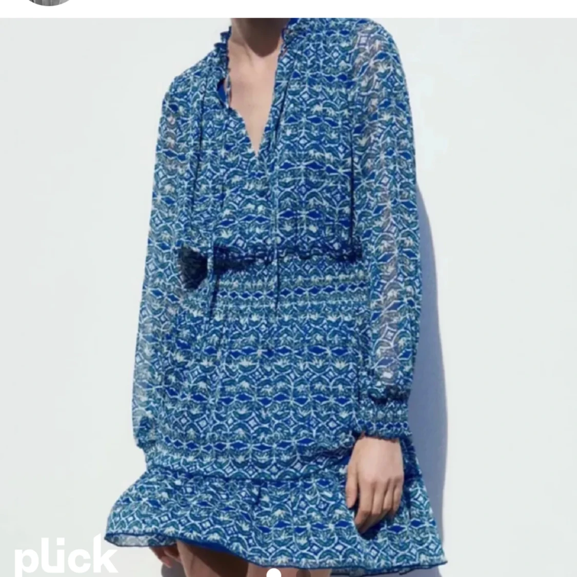 Blå zara klänning - 90