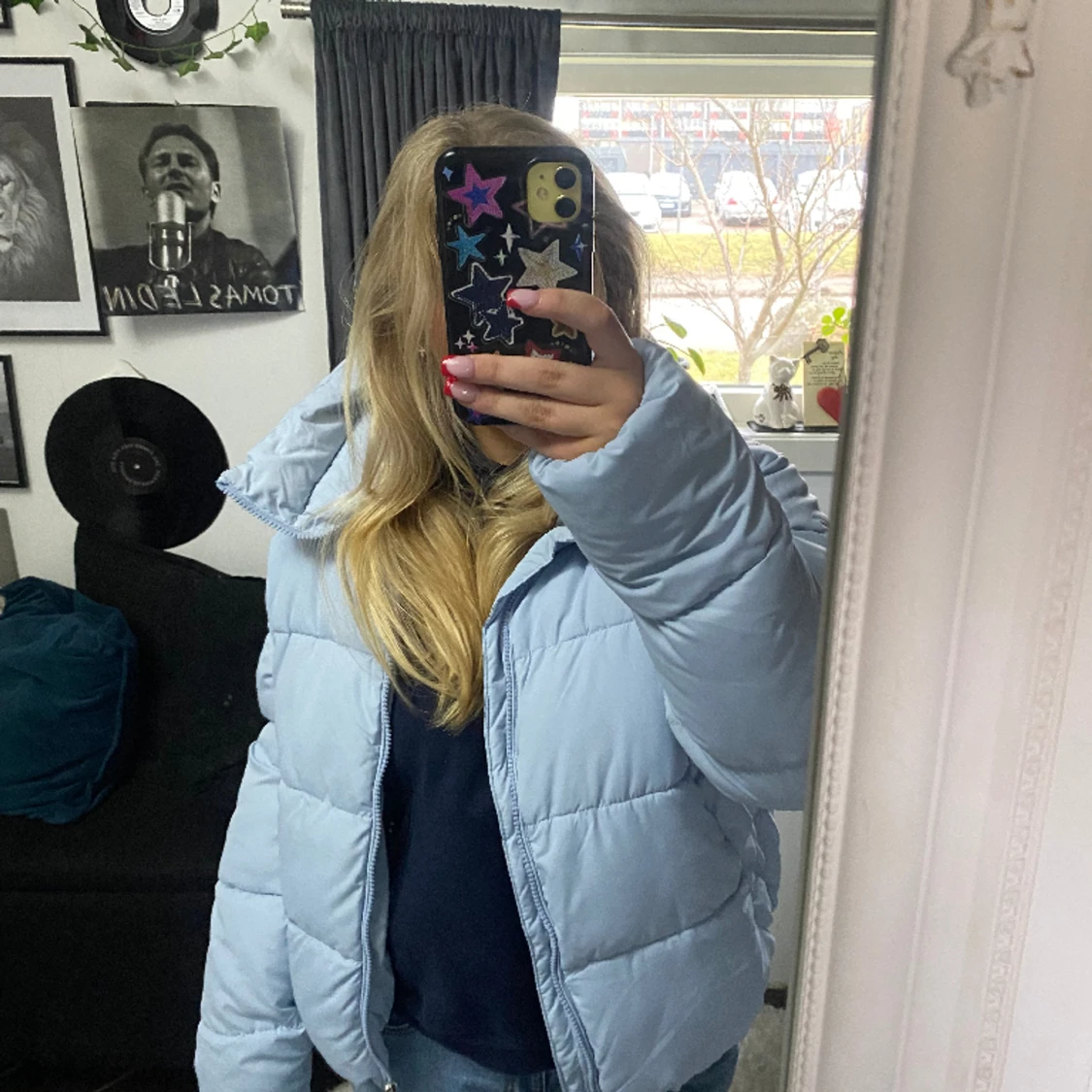 Blå vinter jacka med prislappen kvar  - 90