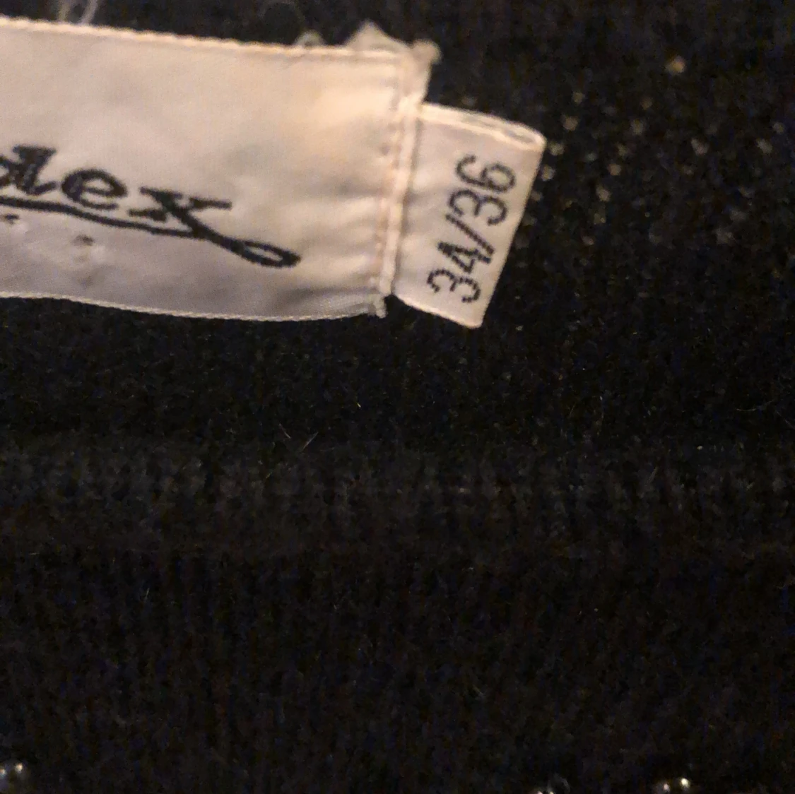  stickad tröja med pärlor - svart - 92