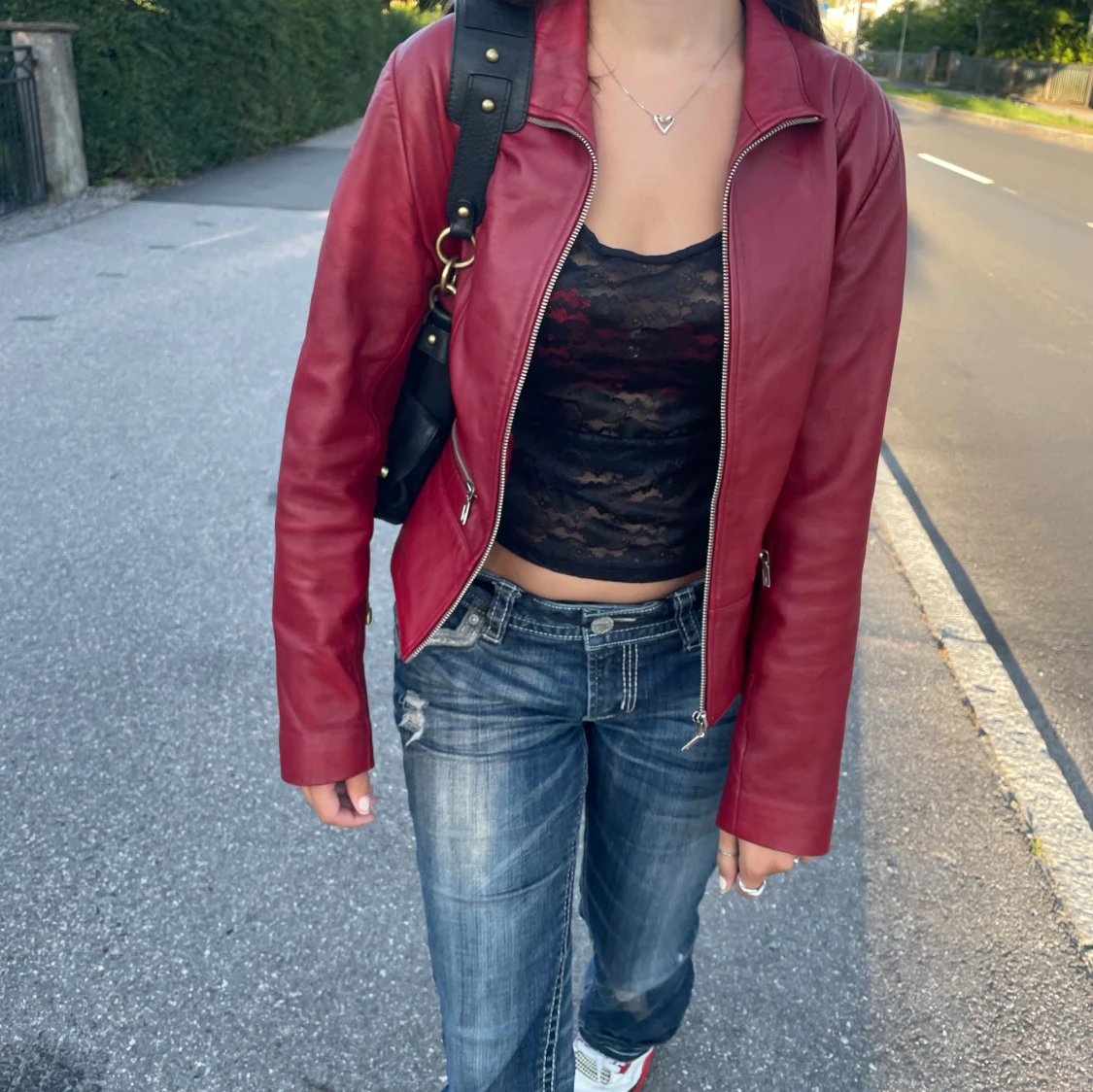 Red biker jacket - 93