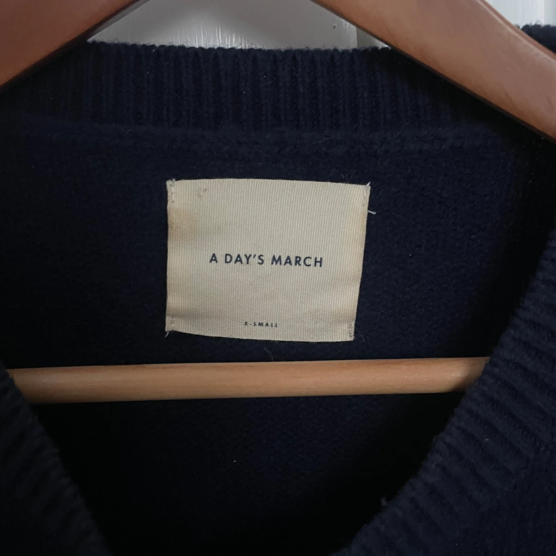 Blå stickad tröja  - 91