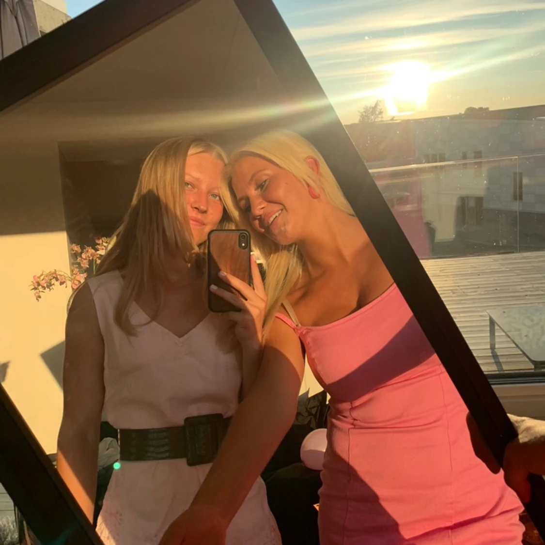 Ljusrosa Linneklänning 