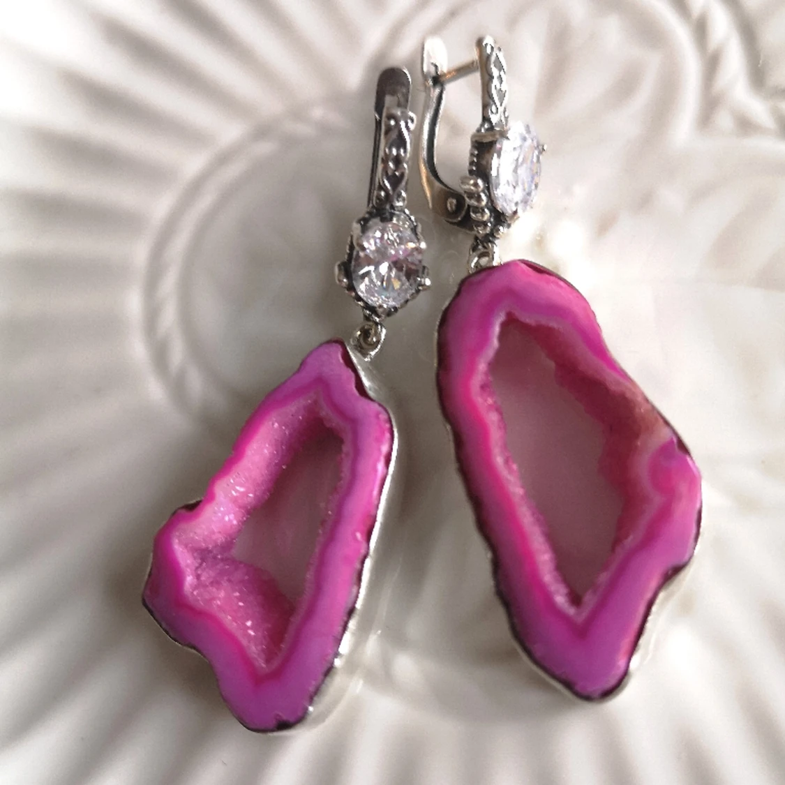 Solar Agate Gemstone Handmade earrings - 90