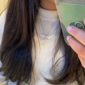 Trollsländehalsband - Fint och trendigt halsband 💕aldrig använd, jättebra längd och i rostfritt stål!