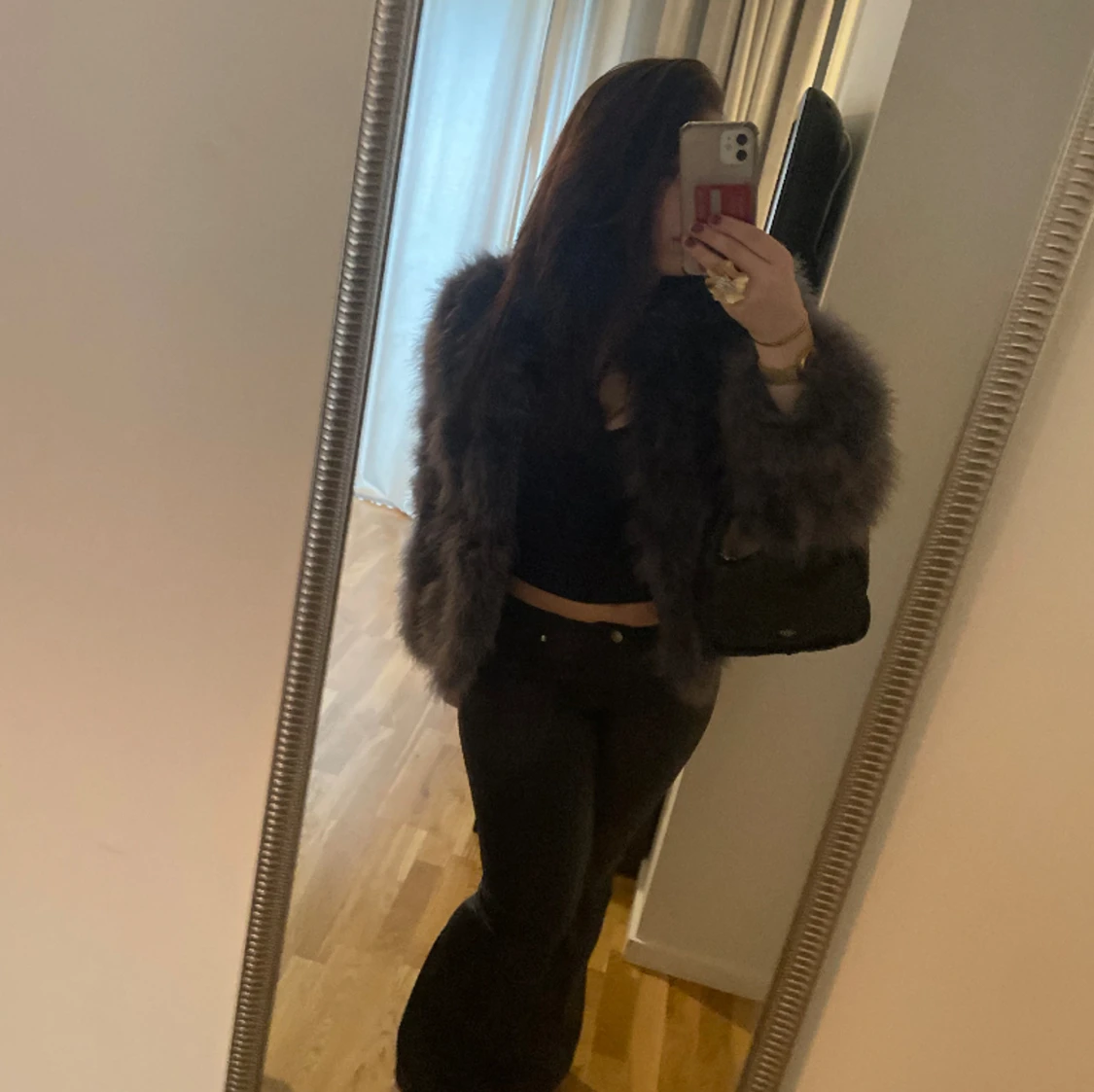 Mörk grå Päls jacka - 91