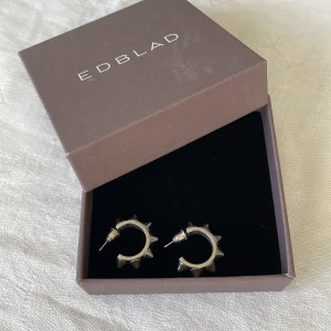 Edblad örhängen oanvända - Säljer dessa oanvända örhängen från Edblad i modellen Peak Creoles S Steel. Detta är den ”vanliga” storleken, inte mini. Säljer dem för det var mini jag ville ha. 😊