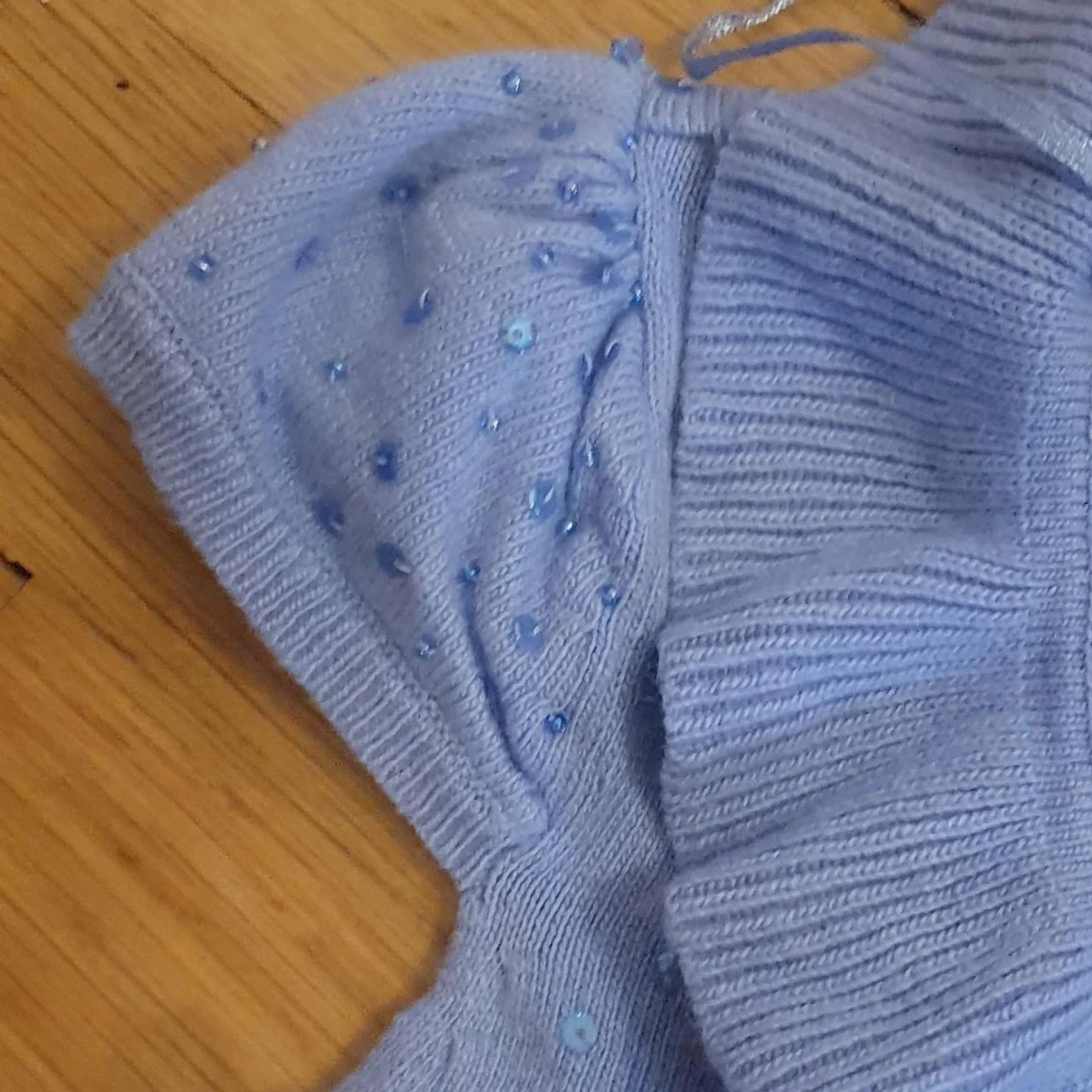 Kroppad blå cardigan - 90