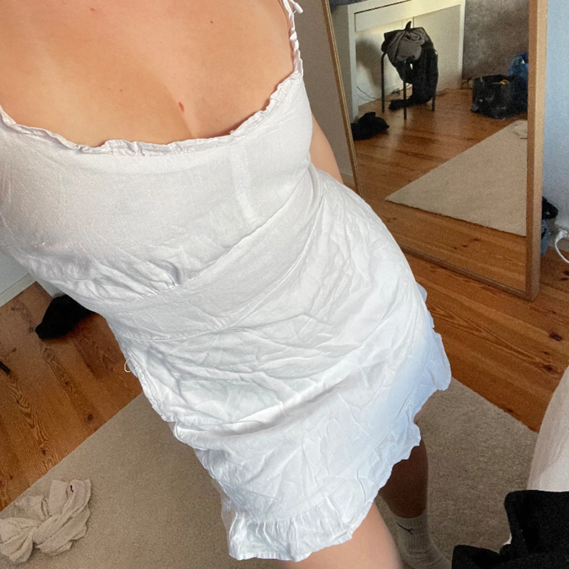 Vit studentklänning