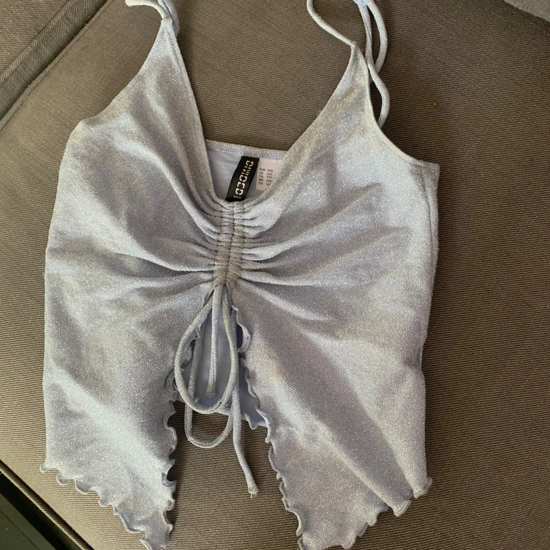 Ljusblå glittrig topp  - 91