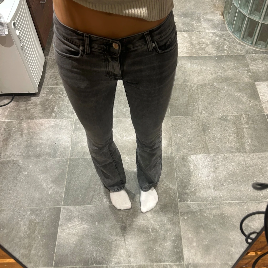 Lågmidjade bootcut jeans